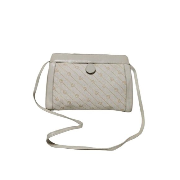 Etienne Aigner Vintage 80s Signature Crossbody Strap Shoulder Clutch Bag White - Picture 2 of 14